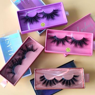 China 100% Long Private Label False Eyelashes Custom Logo 25mm Natural Mink Eyelashes 3D Mink Eyelashes for sale