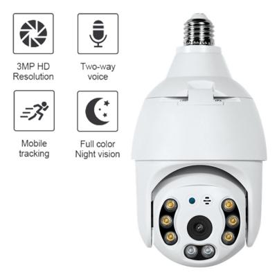 China NIGHT VISION Pan Tilt Digital Zoom Waterproof Indoor or Outdoor Security IP Camera Wifi PTZ TUYA 3MP Lamp Bulb Connector for sale