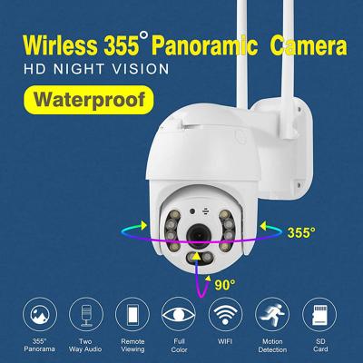 China Bestselling PAN-TILT 1080P 2MP P2P Wireless IP Dome Mini Wifi PTZ Outdoor Camera for sale