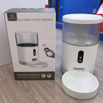 China 4L Automatic Food Auto Driver WiFi Camera Remote Control Cat Dog Pets Smart Pet Driver With Camera for sale