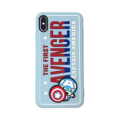 China Avengers design tpu phone case fashion cartoon for avengers design soft tpu silicone cell phone case for iPhone X 11 pro max 12 case for sale