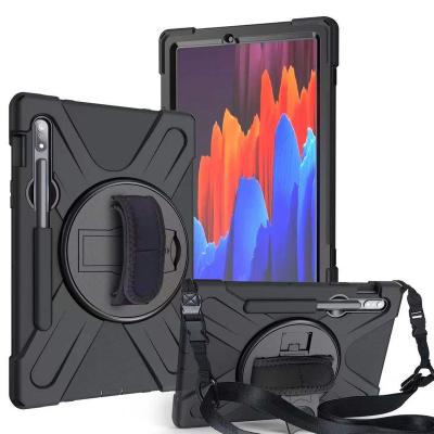 China 3-Layer Protective Case 360 ​​Degree Rotating Tablet Cover Handheld Shockproof Case with Hand Strap and Shoulder Strap for iPad Pro 12.9