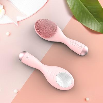 China Acne Treatment Exfoliating Face Brush Cordless Deep Cleansing Facial Massager Rechargeable Exfoliate Trimming Machine for sale