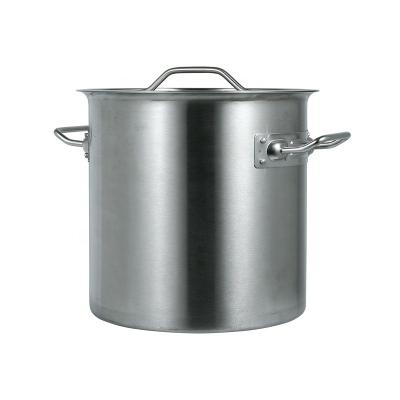 China Sustainable Hot Different Capacity Sandwich Base Stainless Steel Soup Stock Pots Aluminum Cookware for sale