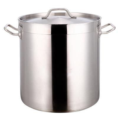 China Best quality and low price sustainable large body stainless steel camping cooking pot with thicken bpttom for sale