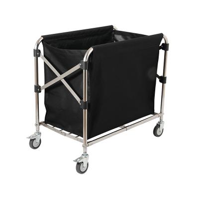 China Hotel Trolley Good Quality Rectangular Hotel Laundry Trolley Stainless Steel Serving Trolley for sale