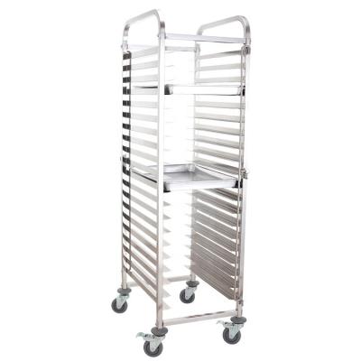 China Commercial Kitchen Customized Higher Stainless Steel Single Side Bakery Cooking Rack Cart for sale