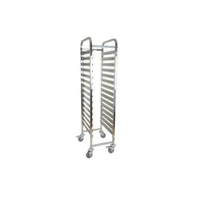 China Commercial Kitchen Restaurant Shopping Stainless Steel Bakery Rack Trolley Restaurant for sale