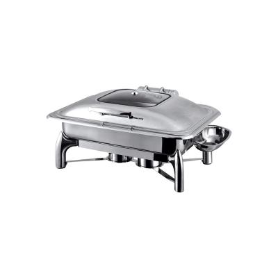 China Hotel Supply Stored Rectangular Stainless Steel Chafing Dish Food Warmer Hydraulic Wholesale for sale