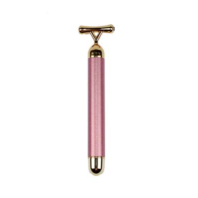 China Skin Tightening Functional Rainbow Color Face Lift Roller 24K Gold Energy Face Massager Tightening Wrinkle Stick Bar Roll Face Massage for sale