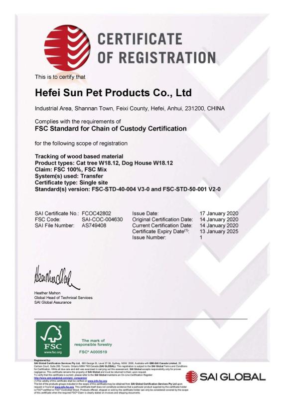 FSC - Hefei Sun Pet Products Co., Ltd.