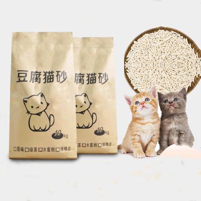 China Stored Supplier Activated Charcoal Tofu Cat Litter Water Soluble Dust Free Kitty Sand for sale