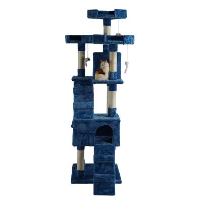 China Viable Multi-Layer Multi-Functional Wear-Resistance Sisal Cat Scratching Post Diving Platform Cat Climbing Tree Cat Toy for sale