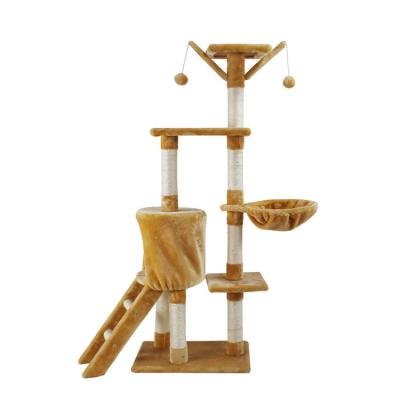 China Sustainable Factory New Designed Cat Tree Scratcher For Cats Wholesale Sun Pet Cat Scratcher Tree for sale