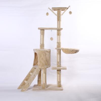 China Sustainable Sisal Scratching Mail Cat Tree Toy Cat Product Pet Accessories Scratching Cat Tree House for sale