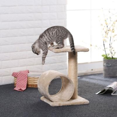 China Eco-friendly Sustainable House Pet Furniture Track Tunnel Toy Luxury Interactive Cat Jumping Wooden Tree for sale