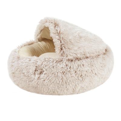 China Sustainable Long Plush Soft Pet Bed for sale