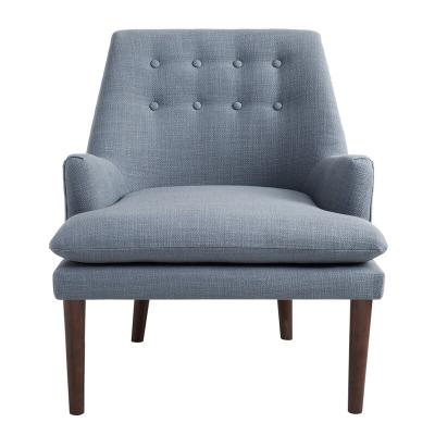 China Wholesale Modern Furniture Gray Fabric Accent Chair Comfortable Living Room Supplier for sale