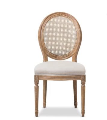 China Vintage Adjustable French Provincial Furniture Antique Banquet Rattan Cane Back Louis Event Wedding Chair for sale