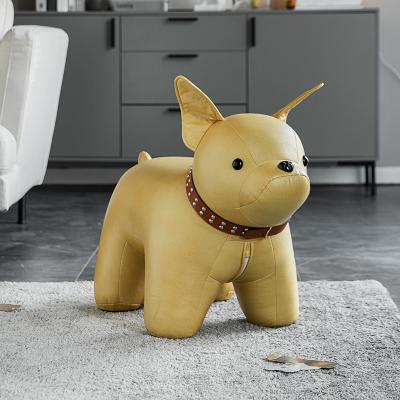 China Modern Furniture Animal Footstool Sneaks Lovely Child Footstool Sneaks Toy Box Home Furniture Leisure Chair French Bulldog Shape for sale