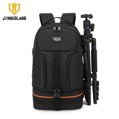 China Fashionable Durable SLR JINNUOLANG Camera Backpack Water Repellent Traveling Backpack With Two Opening Nylon Quik Access Shoulders Bag for sale