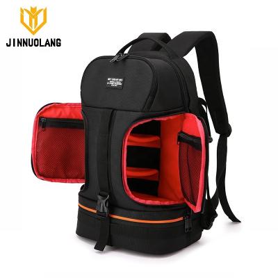 China Zipper closed JINNUOLANG casual traveling backpacks for men and women business photography camera bag for teenager outdoor shoulders nylon bag for sale