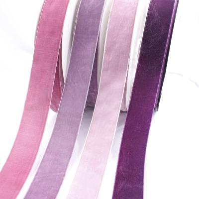 China Custom colored elastic velvet elastic webbing 10 mm 20 mm 30 mm 40 mm 50 mm black and white velvet elastic webbing for sale