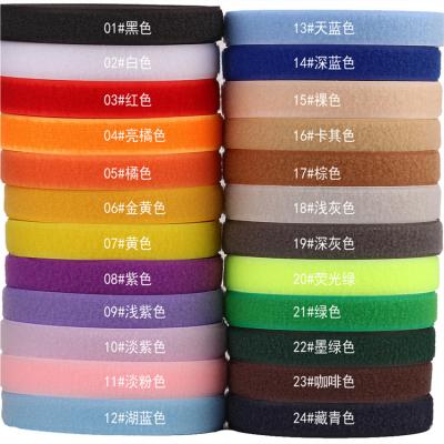 China various sizes 2-inch black Nylon hook and loop elastic band loop belt drawstring with hook & loop for sports products for sale