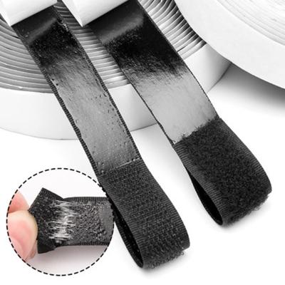 China 20mm/25mm/30mm/38mmAdhesive Strong Back Self Adhesive Fasten Mounting Hook and Loop Strips Tape for Home Office for sale