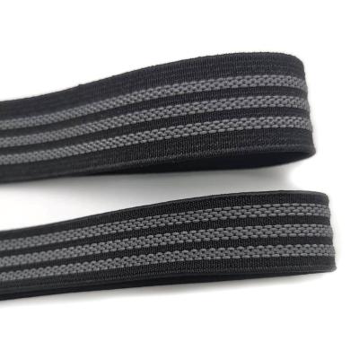 China The manufacturer produces black and white colored 2.5cm / 3cm non-slip rubber bands with rubber and non-slip elastic bands for c for sale