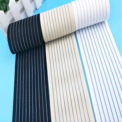 China Professional custom various width and color postpartum belly band 3cm 5cm 9cm twill fish silk mesh elastic band for sale