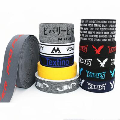 China Various sizes and colors jacquard elastic webbing rubber tape for clothing underwear for sale