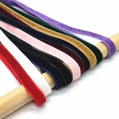 China various sizes single-faced nylon velvet ribbon webbing decoration for garment clothing accessories for sale