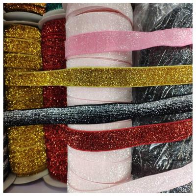 China Hot sale folding elastic high quality golden onion band elastic velvet hair band headband DIY fabric accessories for sale