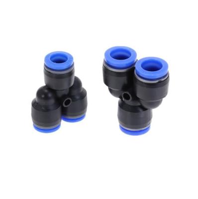 China energy & PY4/6/8/10/12mm Pneumatic Plastic Pipe Air Fittings 3 Mining Y Type Y Way for sale