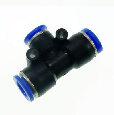 China energy & HIGH QUALITY Quick Extracting 6mm One Touch Fittings PE6 Low Price Pneumatic To 6mm End T Connector for sale