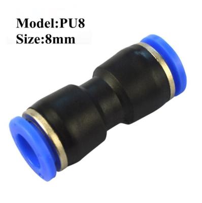 China energy & One Touch Pulling Fittings PU8 8mm OD Plastic Quick Fitting Pneumatic Straight Connector Pneumatic Tube for sale