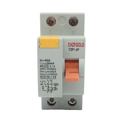 China RCCB ELCB RCD Type ONE CZK Quick Delivery DC 30MA EM Circuit Breaker 30a Auto Reset Full Set Of Accessories for sale