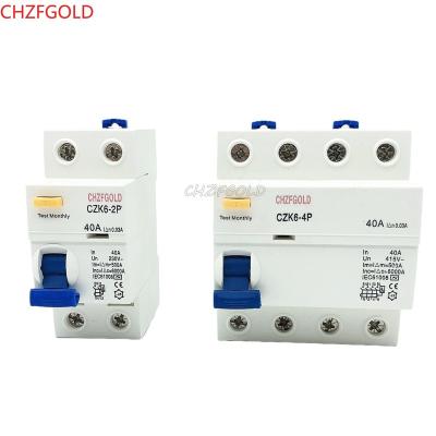 China 2 Pole 10mA, 30mA, 100mA, 300mA Residual Current RCCB ELCB Circuit Breaker with Semko, CB, CE certifica ZGL for sale