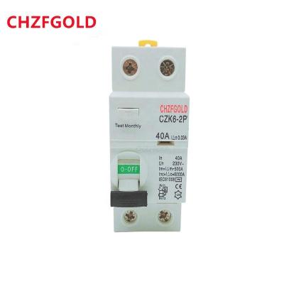 China High Quality Imported 40A 4P RCCB 63A AC Material Residual Circuit Breaker Current Leakage for sale