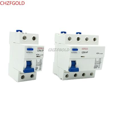 China B Type Residual Current Circuit Breaker 4 Pole 63A 30ma ELCB/RCD/RCCB/RCBO Mini CNK for sale