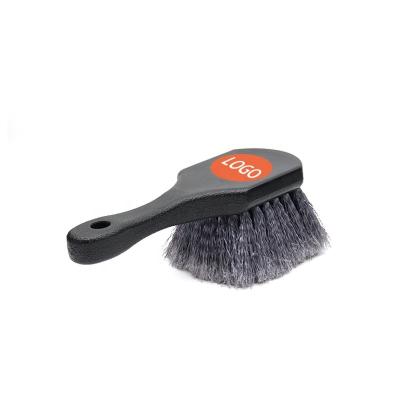 China Car Wheel Cleaning CR Hair Gray Car Cleaning Brush For Soft Car Wheel Wash for sale