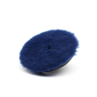 China Wool CR Hair Blue Car Detailing Buffing Polish Pads for sale