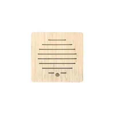 China Modern Creative wooden style tableware with dining mat, wooden insulation mat, anti slip insulation bowl mat, wooden dining mat for sale