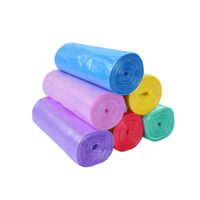 China Indonesia Disposable Kitchen Disposable Flat Trash Bags Black Garbage Plastic Trash Bags Rolls for sale