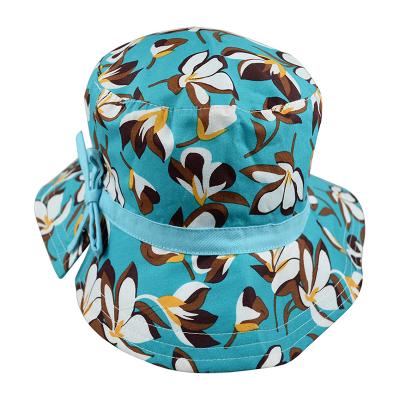 China Fashion Style Custom Designed 100% Cotton Sunscreen And Windproof Summer Big Round Hat for sale