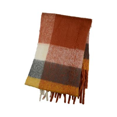 China Skin friendly; keep Cost-effect warm skin friendly lady adult brushed jacquard with fringes scarf scarves for sale