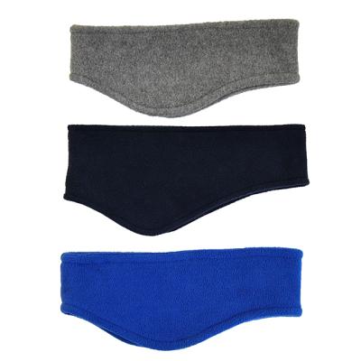 China Unisex Solid Color Sporty Wholesale Custom Fleece Neck Band Warm Headband For Outdoor Cycling Sport for sale