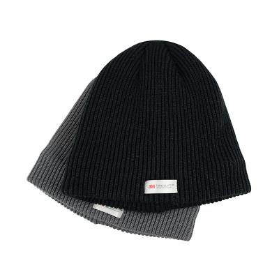 China Fashion style newly launched custom logo solid color soft and comfortable 100% wholesale men's knitted acrylic hat in winter for sale