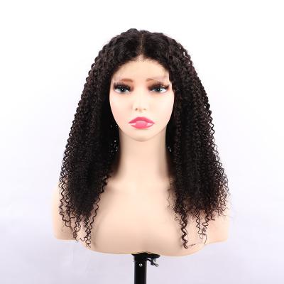 China High Quality Transparent Afro Raw Virgin Hair Body Wave Kinky Curly Lace Closure Wigs For Black Women for sale